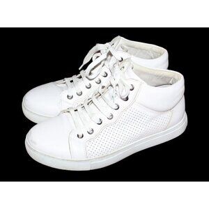 Zanzara Encore men casual white shoes leather High top fashion sneaker Size 8